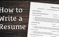 How To Write A Resume | Writing resume